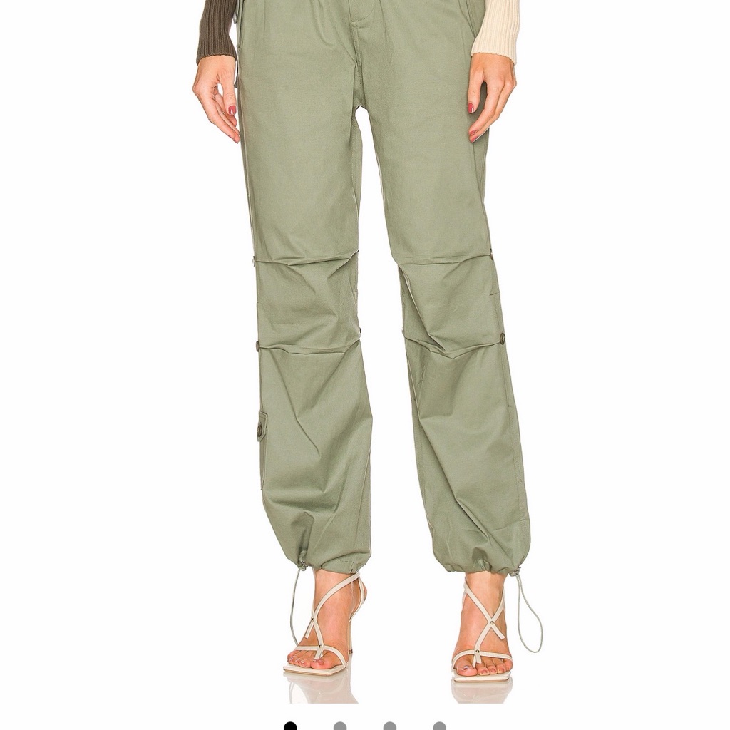Olive Green Utility Drawstring Track Pants